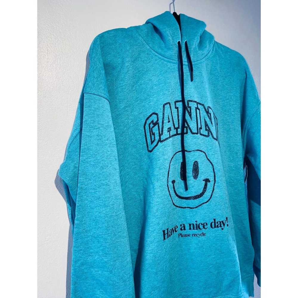 Ganni Software Isoli Graphic Hoodie Sweatshirt L - Picture 5 of 11